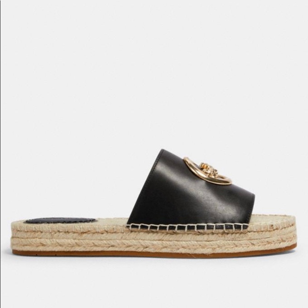 Brand New Coach Camille Leather Espadrille